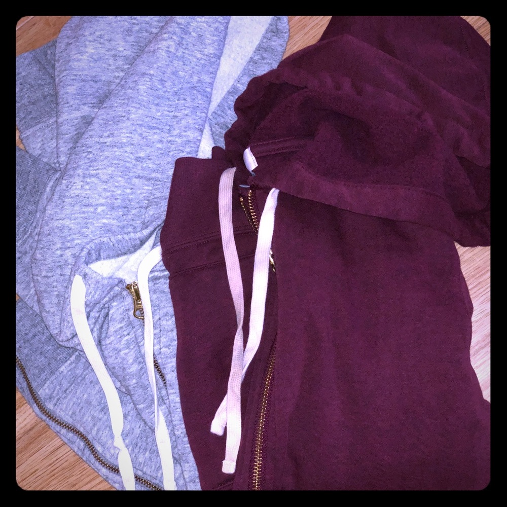 TWO Old Navy Hooded Zippered Sweatshirts: Size Med